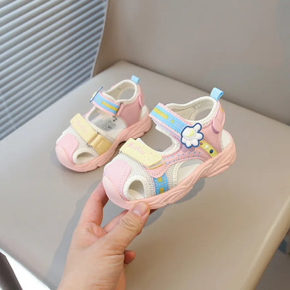 2026 Summer Girls Kids Sandals Soft Comfortable Closed Toe Protective Sandals,Cartoon Colorful Cute Shoes Kids Summer Boys Girls