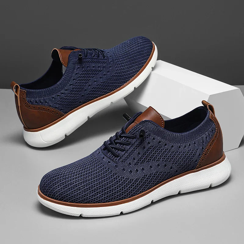 Large Size Comfortable Men's Shoes Light Fashion Casual Sports Shoes Breathable Flying Mesh Top Loafers