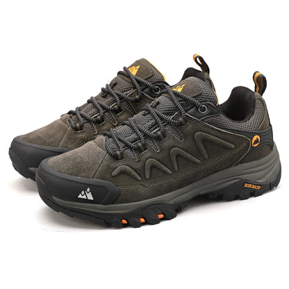 Sapatos Masculinos de Couro HIKEUP para Homens Tênis Casuais Moda Impermeável Inverno Luxo Grife Botas de Trabalho Masculinas Tênis Antiderrapantes