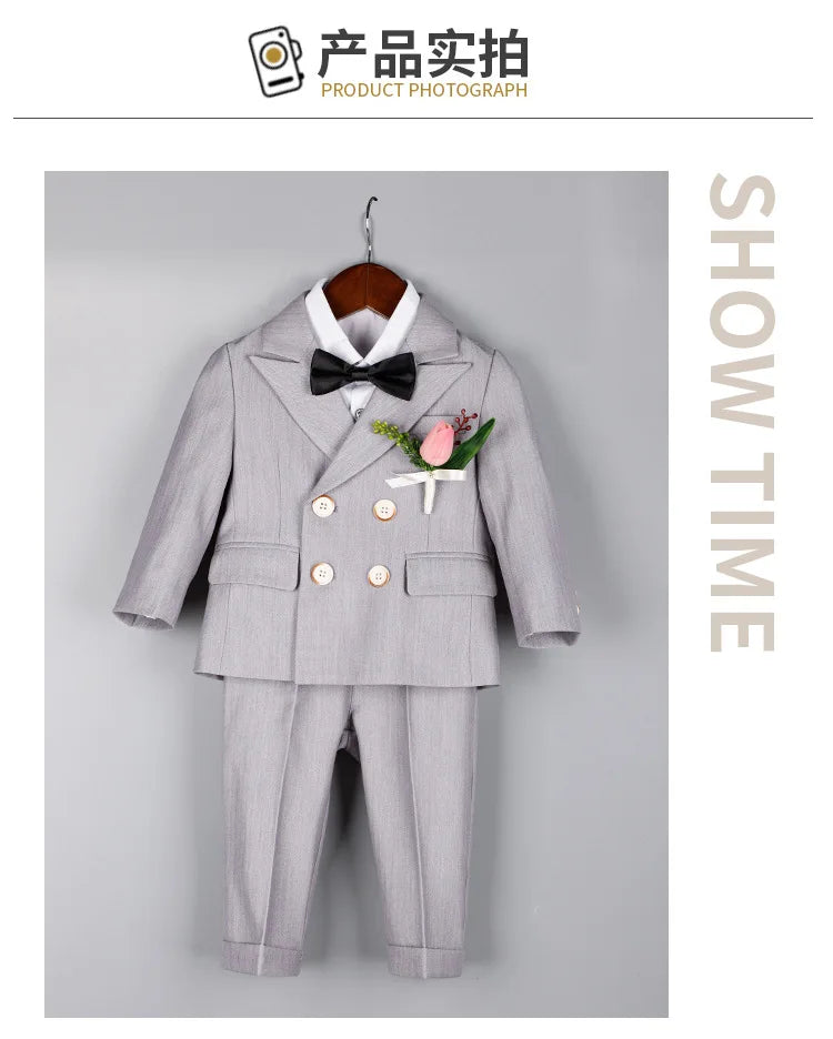 Boys Suit For Wedding 1Year Baby Kids Photograph Suit Children Formal Ceremony Tuxedo Dress Child Party Performance Costume