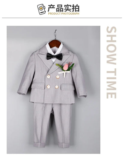 Boys Suit For Wedding 1Year Baby Kids Photograph Suit Children Formal Ceremony Tuxedo Dress Child Party Performance Costume