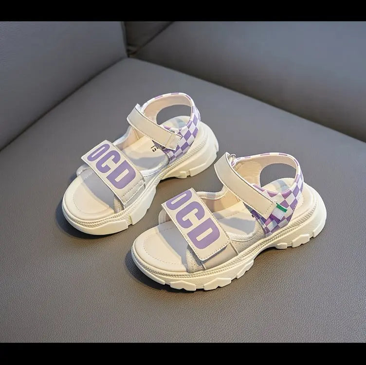 Girls Summer Fashion Sandals Kids Casual Outdoor Non Slip Lightweight Sandals Children's  Comfortable Design Cute Beach Shoes