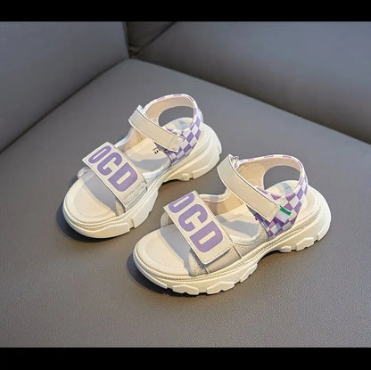 Girls Summer Fashion Sandals Kids Casual Outdoor Non Slip Lightweight Sandals Children's  Comfortable Design Cute Beach Shoes