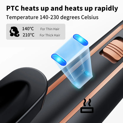 5 in 1 Hair Curlers Set with Curling Brush, 0.35”-1.25” Hair Curler Wand for Hairstyle and Heat Resistant Gloves and Hair Clip
