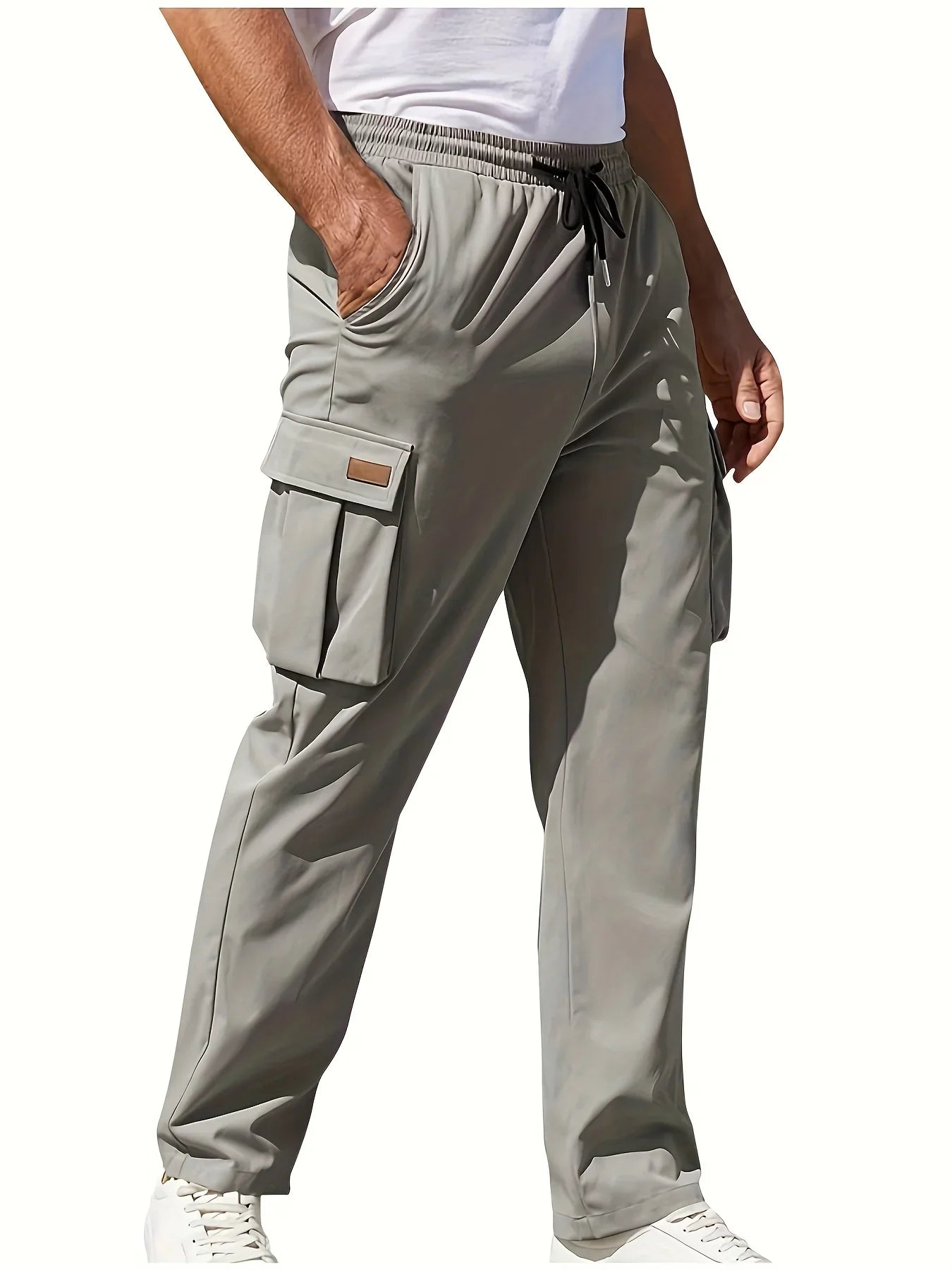 Also limited to men's multi pocket workwear pants, men's summer thin style new trendy American high street straight leg wide leg