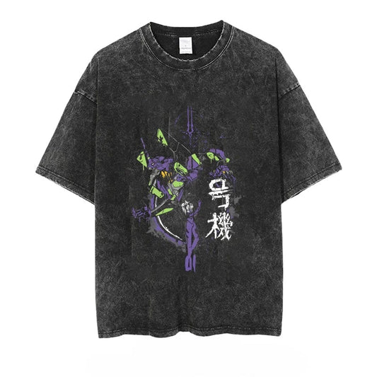 Men's T-shirt Washed Vintage Loose Summer Women's Printed Short-sleeved Tees Oversized Gym Y2k Clothes Harajuku Tops