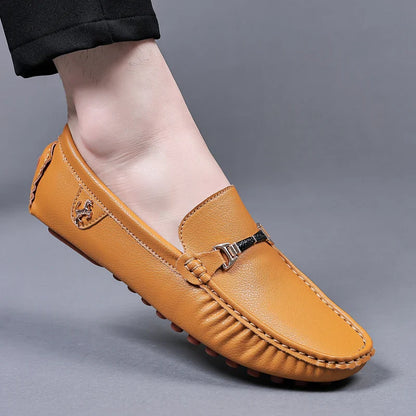 Handmade Leather Casual Men Shoes Design Loafers Man Comfortable Slip on Men Loafers Hot Sale Moccasins Driving Shoes