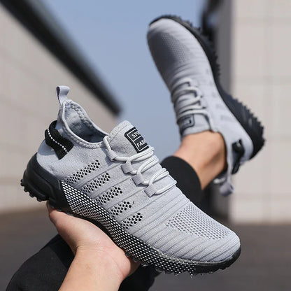 Men Casual Sneakers Mesh Lightweight Breathable Soft Soled Running Shoes Slip-on Male Flats Loafers Shoe Trainers