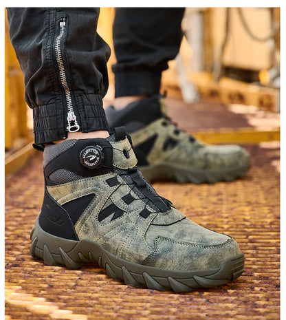 Work Safety Shoes Smash-proof and Puncture-proof Sports Safety Shoes Outdoor Mountaineering Wear-resistant Steel Boots