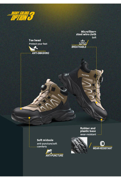 High-top men's work shoes and workwear series for all four seasons