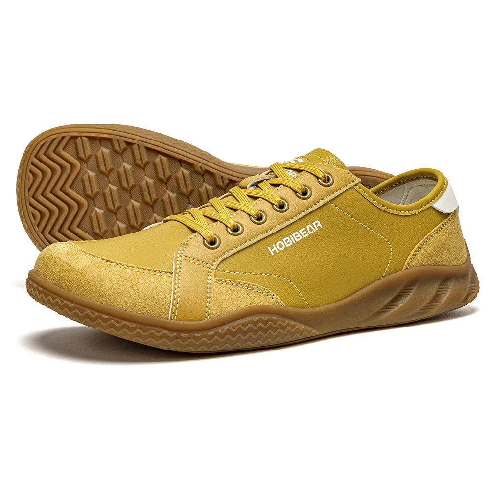 Women Men Barefoot Shoes Wide Toe Box Lightweight Sneakers Casual Color-Blocking Artificial Leather Walking Shoes