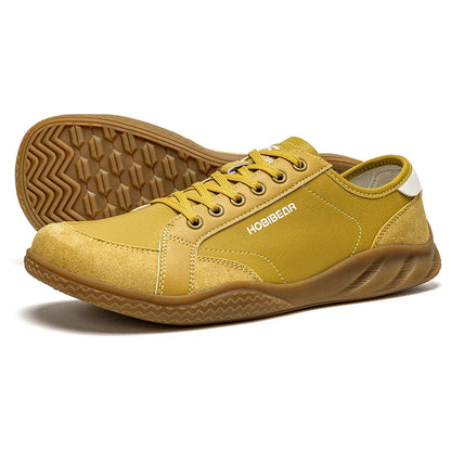 Women Men Barefoot Shoes Wide Toe Box Lightweight Sneakers Casual Color-Blocking Artificial Leather Walking Shoes
