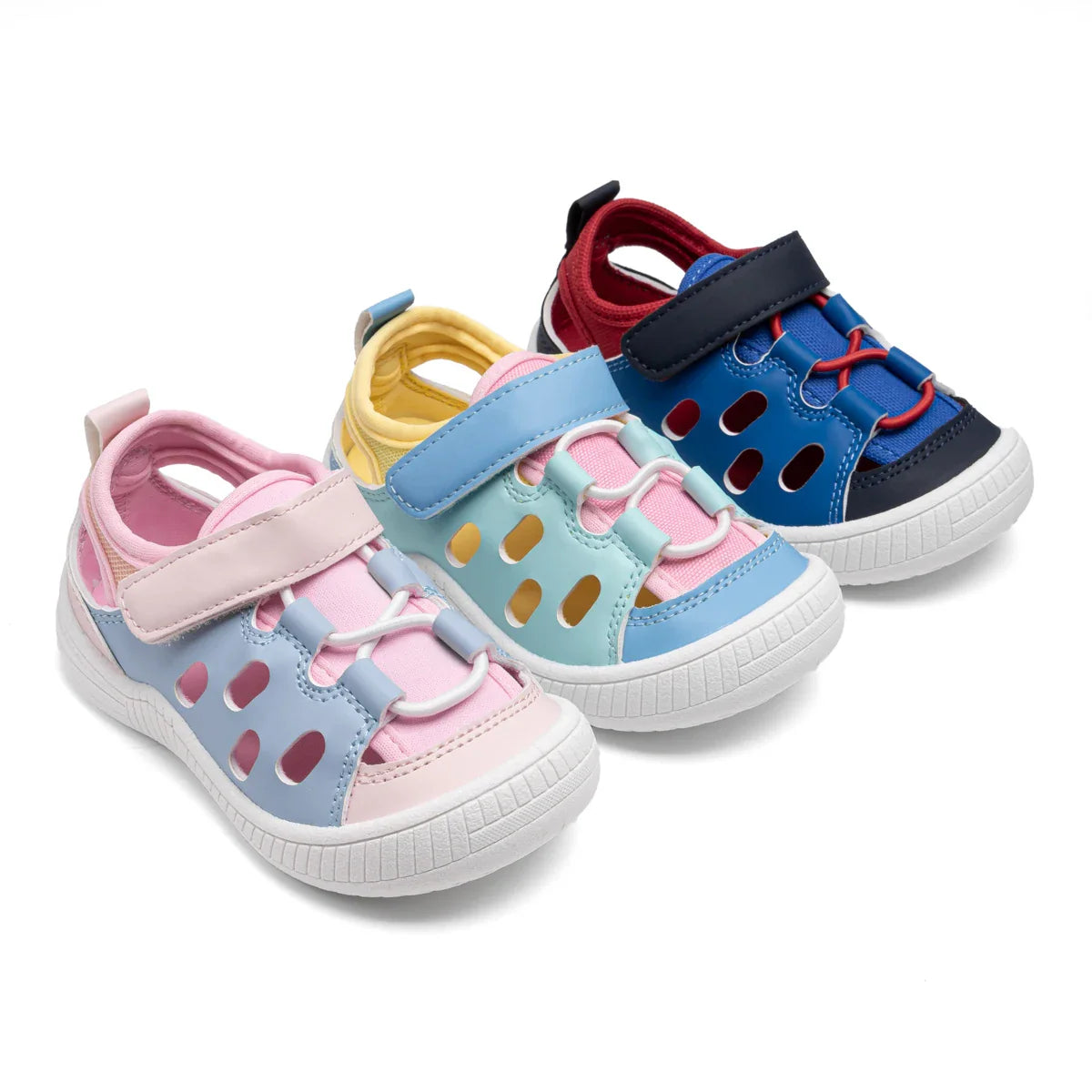Toddler Little Kid Boys & Girls Closed Toe Sandals Velcro Breathable Cutout Summer Beach Casual Shoes