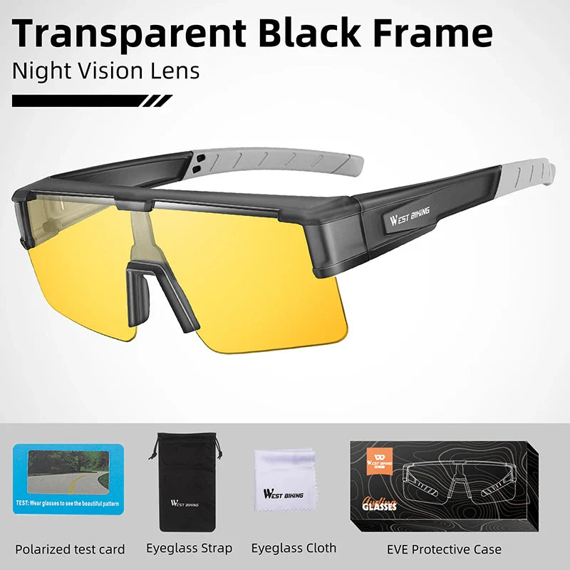 Cycling Glasses Fit Over Myopic Sunglasses UV 400 Polarized Fishing Bike