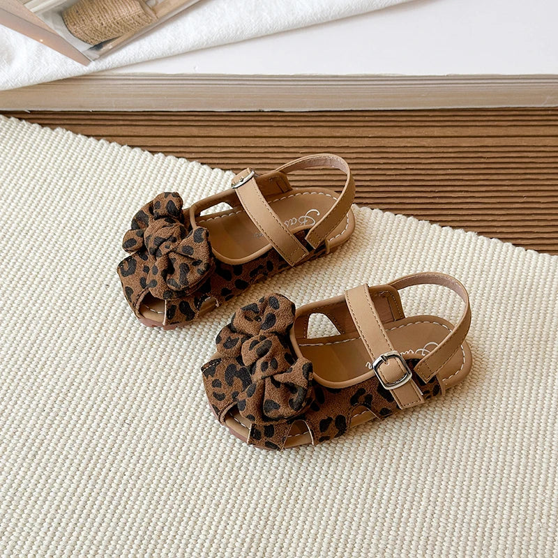 Summer Baby Girls Sandals Children Floral Bow Princess Shoes Soft Non Slip Toddler Kids Beach Shoes Comfortable Infant Sandals