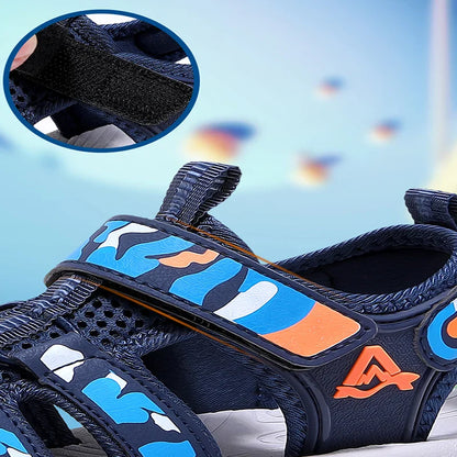 Children's Anti-Slip Summer Sandals for Boys Outdoor Anti-Collision Casual Walking Shoe Breathable Kids Beach Sandals Size 28-39