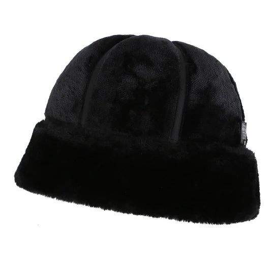 Retro Cowhide Bomber Hat Winter Keep Warm Caps Men Women Real Leather Cap Thick Velvet Dad Hat Leather Hat