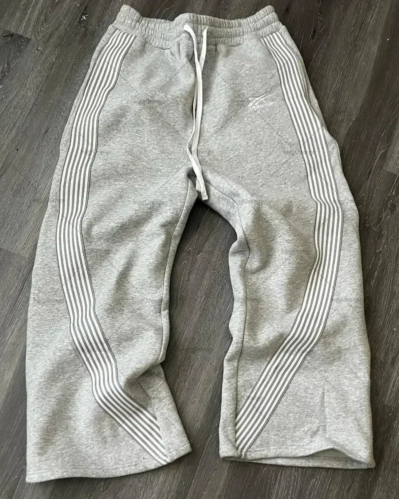 Double Toe Ripped Printed Trousers Functional Tactical Functional Men and Women Advanced Jogging Drawstring Casual Sports Pants