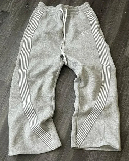 Double Toe Ripped Printed Trousers Functional Tactical Functional Men and Women Advanced Jogging Drawstring Casual Sports Pants