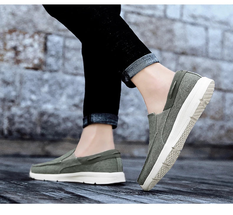 Mocassins Para Homens Sapatos Outono Novo Masculino Sapatos de Lona Clássicos Sapatos de Lazer Confortáveis Tênis Respiráveis Para Homens Mocassins