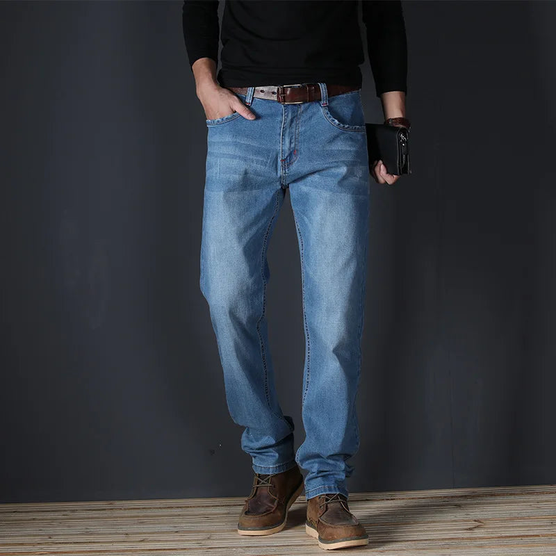 Ripped Plus Size Jeans for men Fashion jean man High Street Retro Washed, Worn Men trousers Casual Cargo Pants Slim Small Feet