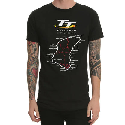 Isle of Man TT Men T Shirt Around The Island Motorcycle Motorcycle Racing Tourist Trophy Manx