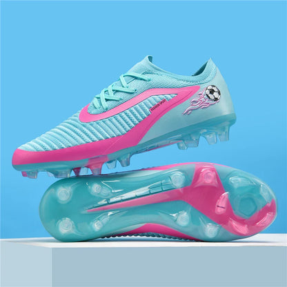New Men Football Boots Outdoor Sport Boys Long Spikes Training Cleats Soccer Shoes Adult Non Slip Breathable Match Comfortable