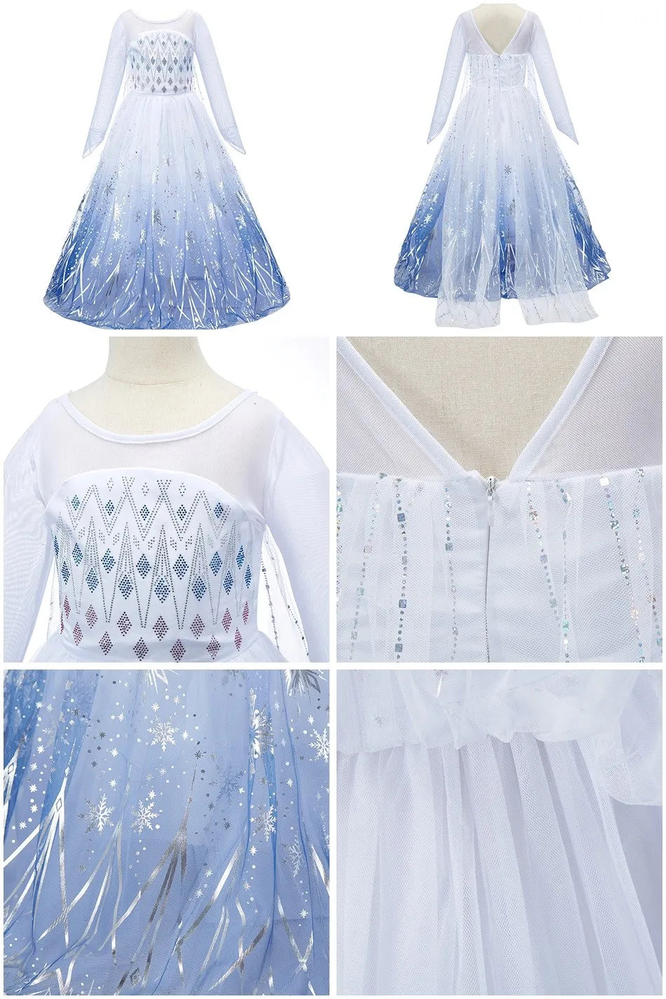 Girls Jasmine Princess Dress Children Elsa Anna Bella Rapunzel Mermaid Costume Kids Snow White Cinderella Aurora Dress