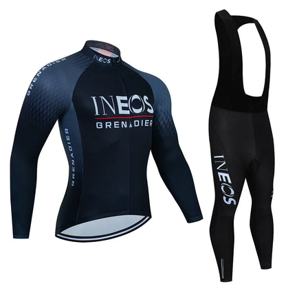 Ineos Grenadier Pro Team Tricuta Cycling Man 2022 Men's Bicycle Clothing Gel Clothes Jacket Bib Jersey Set Winter fleece Suit
