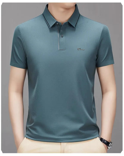 High end designer brand short sleeve POLO shirt men cool breathable summer T-shirt fashionable embroidery casual men's clothing
