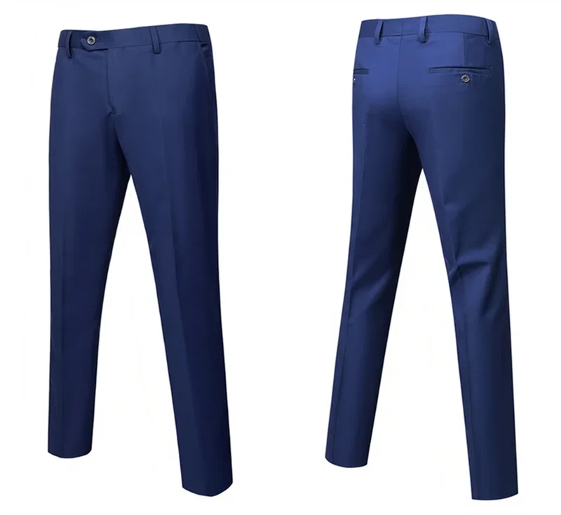 2 Pieces Double Breasted Formal Men Suits Slim FitGroom Tuxedos for Wedding Peaked Lapel Custom Male Blazer Prom Daily Wear