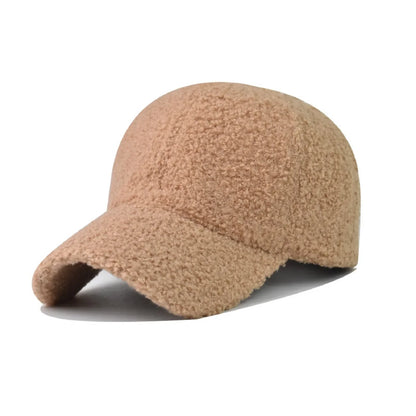 Baseball Cap New Winter Windproof Lamb Wool Caps Warm Caps Women Men Plush Simple Hat Casual Comfortable Outdoor Hats