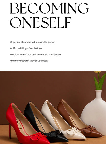 Woman shoes  High Heels New Pointed Metal Buckle Party Carnival Women's Shoes 9cm