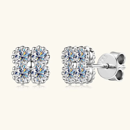 3mm D Moissanite Jewelry Set Clover Flower Pendant Necklace Earrings Bracelet 3 in 1 Sets for Women 925 Silver Charm Gifts