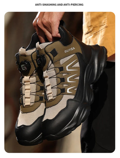 High-top men's work shoes and workwear series for all four seasons