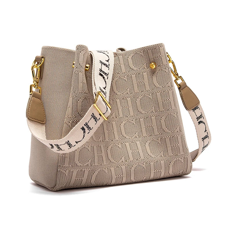 Women's Shoulder Bag New Magnetic Buckle Khaki Shoulder Bag Large Capacity