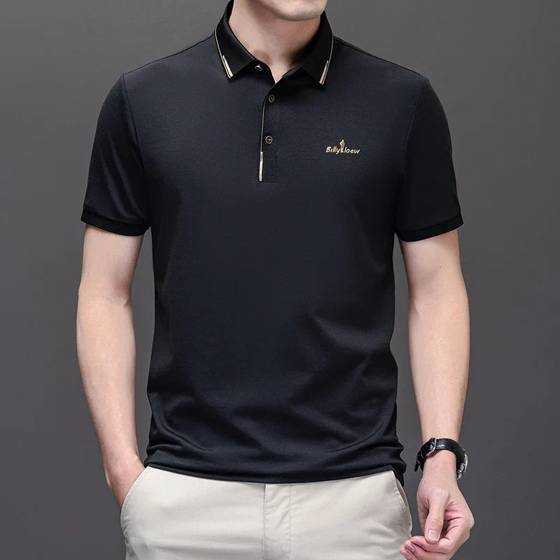 High End Brand 2024 Men's Summer New Luxury Printed Polo Shirt Trend Casual Breathable Versatile Lapel T-shirt Men's Clothing