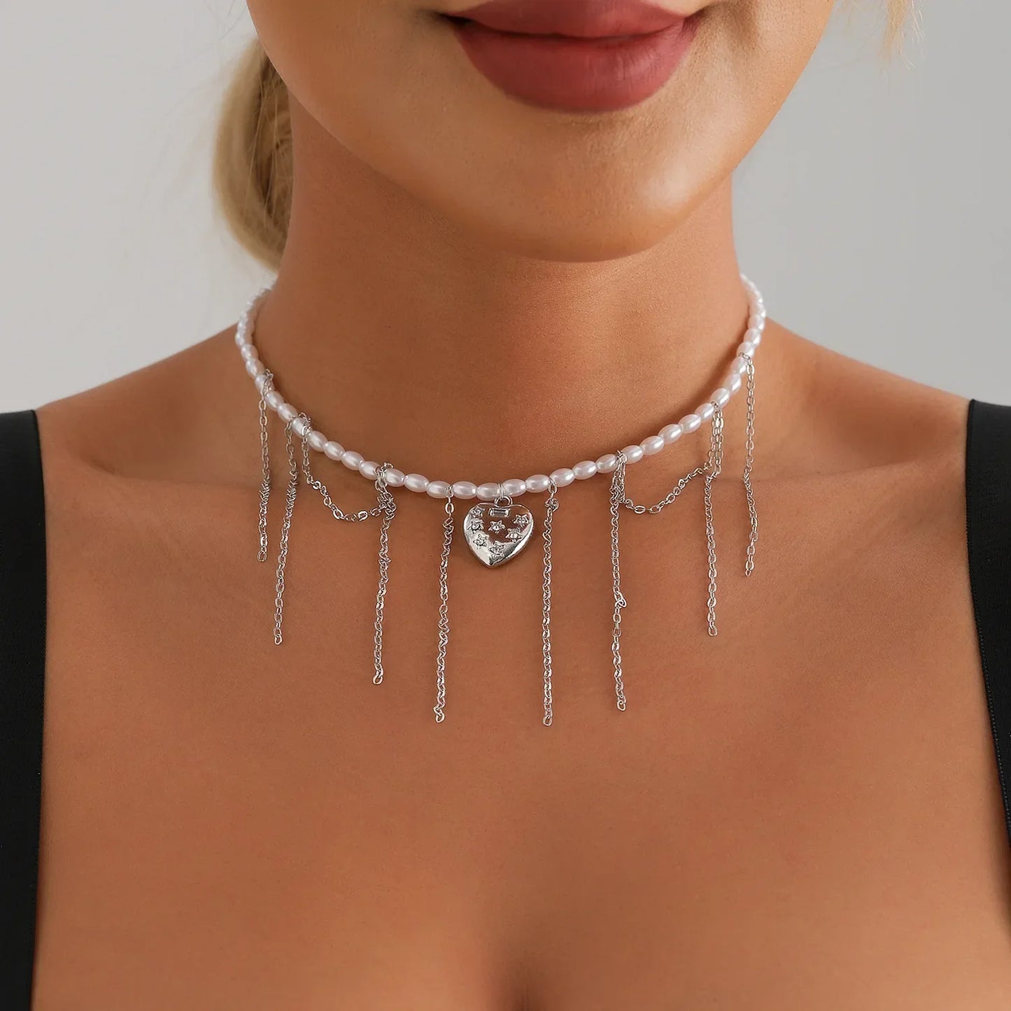 Versatile Beaded Tassels Necklace Adjustable Length Neckchain for Party Wear Fashion Jewelry Accessories Gift
