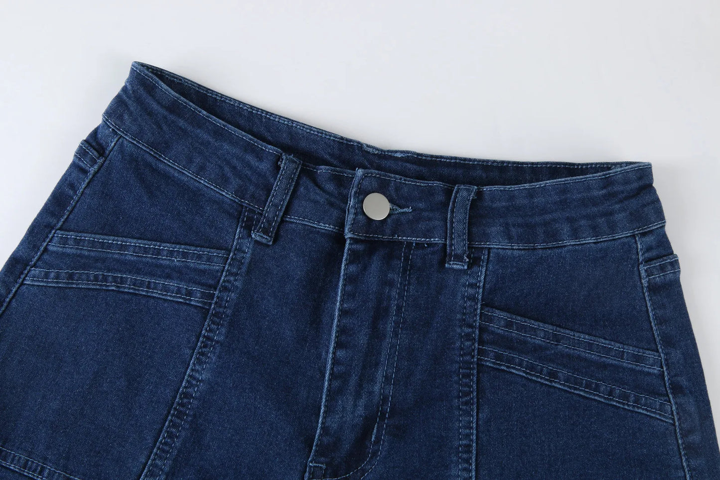 Women Fashion Loose High Waisted Wide Leg Jeans