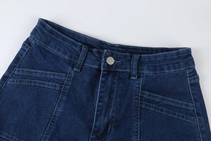 Women Fashion Loose High Waisted Wide Leg Jeans