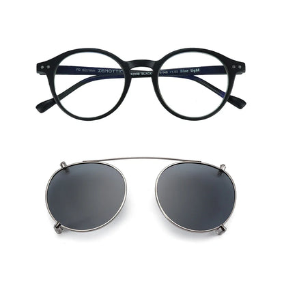 Steampunk Style Glasses (Anti Blue Light Blocking Eyewear) + Clip Lenses