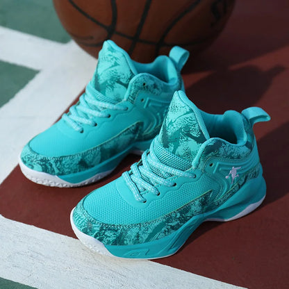 2025 Basketball Shoes for Kids Sneakers New Boys Brand Thick Sole Non-slip Children Sports Shoes Child Boy Basket Trainer Shoes