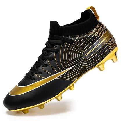 Men Soccer Shoes Ankle Outdoor Long Spikes Football Boots TF Professional Grass Cleats Unisex Football Shoes Chuteira Society