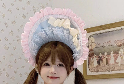New 2025 Summer Original Sweet Lolita Jsk Dress Cute Bow Lace Stitching Kawaii Girls Women Elegant Slim Suspender Dresses