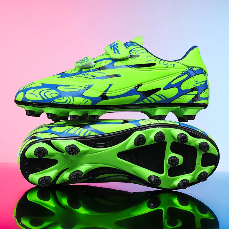 New Hot Kids Soccer Shoes School Football Boots Boys Girls Cleats Grass Sneakers Child Outdoor Athletic Training Sports Footwear
