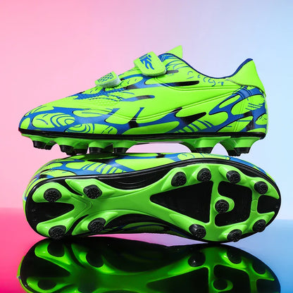 New Hot Kids Soccer Shoes School Football Boots Boys Girls Cleats Grass Sneakers Child Outdoor Athletic Training Sports Footwear