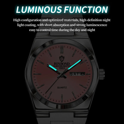 103 Business Women's Quartz Watch Waterproof Double Calendar Night Light Non Mechanical Ultra Thin Women's Quartz Watch