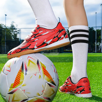 Children Football Shoes Professional Indoor Non Slip TF/FG Fast Grass Boys Match Wear Resistant Training Football Shoes for Kids