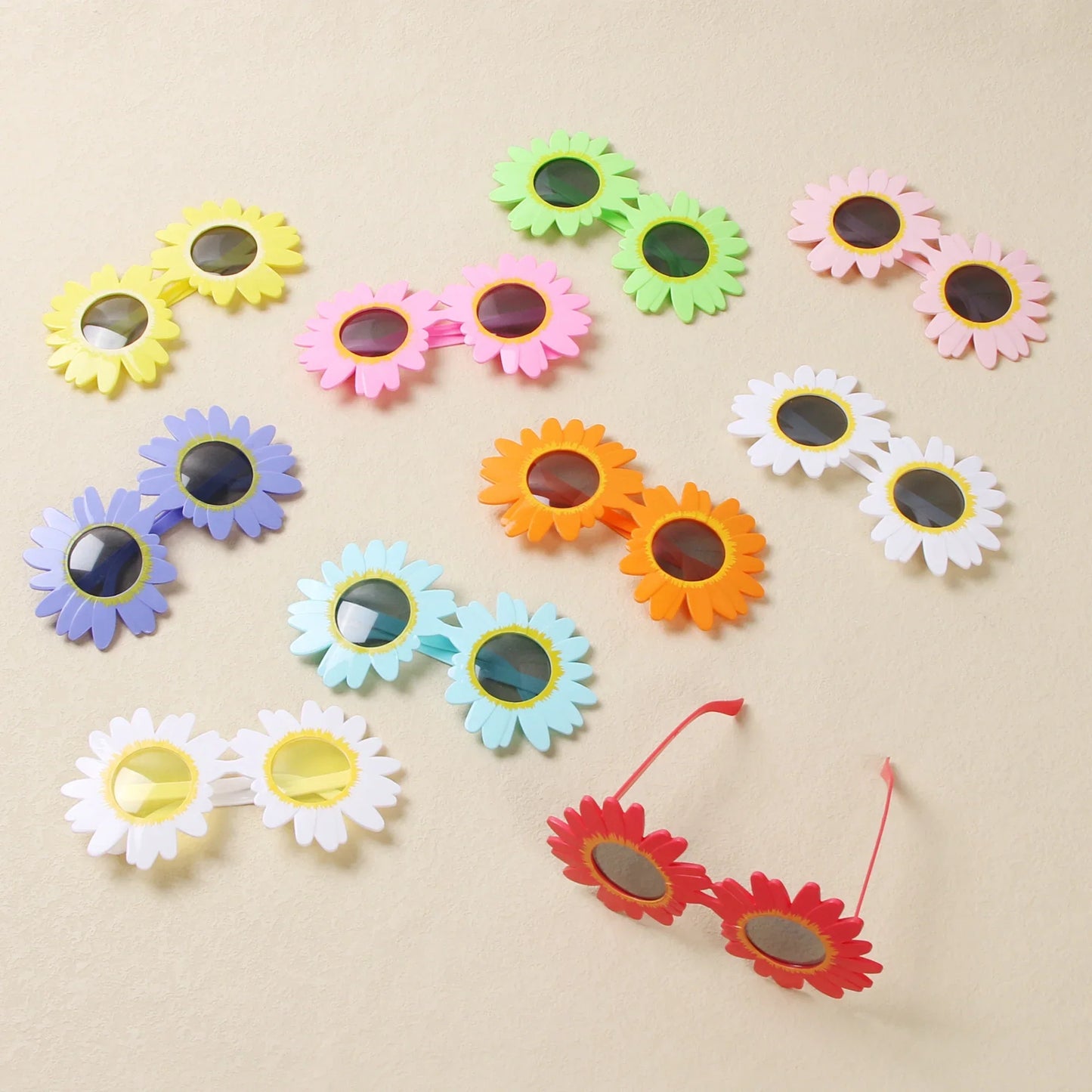 Sunglasses Little Daisy Shape Sun Glasses Funny Party Decorative Eyeglasses Plastic Gathering Picnic Photography Props