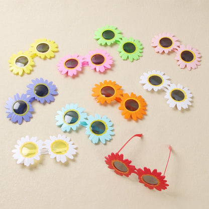 Sunglasses Little Daisy Shape Sun Glasses Funny Party Decorative Eyeglasses Plastic Gathering Picnic Photography Props